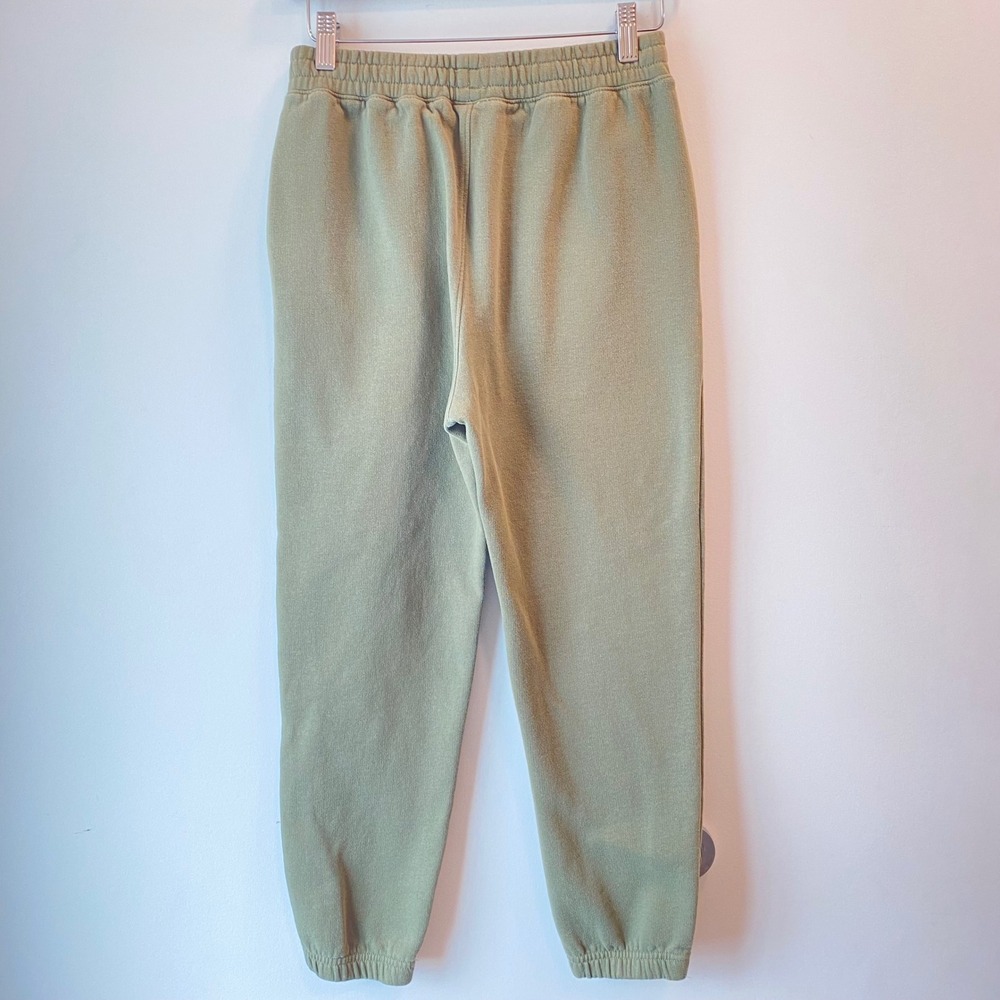 Abercrombie Joggers Kids 13/14 Green Sweatpants Fleece Logo Pockets Drawstring - Picture 2 of 10